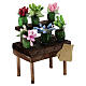 Banchetto fiori presepe napoletano 10 cm legno 10x10x5 s6