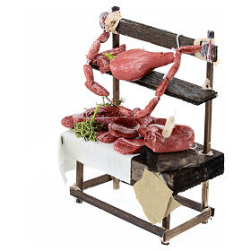 Banco mercato macelleria presepe Napoli 10 cm 10x10x5 cm