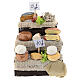 Marktstand mit diversen Käsesorten, Krippenzubehör, neapolitanischer Stil, für 10 cm Krippe, 10x5x5 cm s1