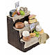 Banchetto formaggi presepe napoletano 10 cm legno 10x5x5 s3