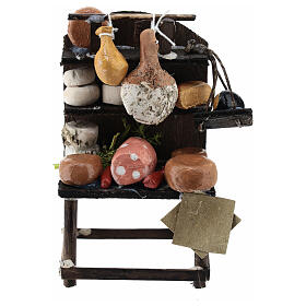 Banco salumi mercato presepe napoletano 10 cm legno 10x5x5 cm