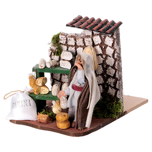 Neapolitan nativity scene animated cheese seller 8 cm 2