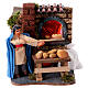 Neapolitan nativity scene light animated baker's oven 8 cm s1