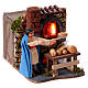Neapolitan nativity scene light animated baker's oven 8 cm s3