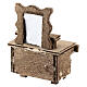 Wooden dresser with mirror for 6 cm Neapolitan Nativity Scene, 5x5x5 cm s3