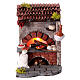 Piec do pizzy opalany drewnem do szopki neapolitańskiej, 10cm, z oświetleniem, 15x15x15 cm s1
