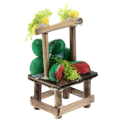 Watermelon stand for 8-10 cm Neapolitan Nativity Scene, 5x5x2 cm 3