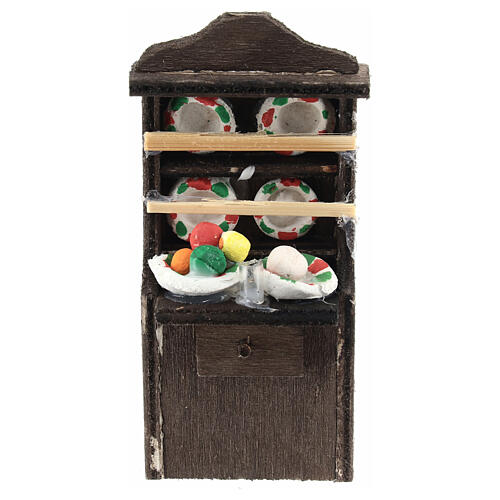 Credenza assortita miniatura presepe Napoli 6 cm legno 10x5x2 cm 1