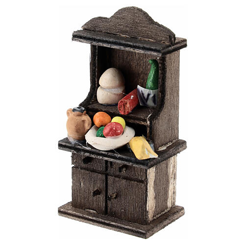 Credenza assortita miniatura presepe Napoli 6 cm legno 10x5x2 cm 5