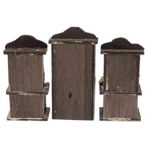 Credenza assortita miniatura presepe Napoli 6 cm legno 10x5x2 cm 6