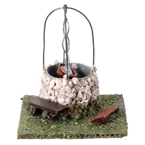 Miniature well for 6 cm Neapolitan Nativity Scene, 10x5x5 cm 1