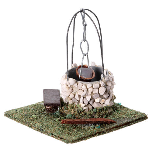 Miniature well for 6 cm Neapolitan Nativity Scene, 10x5x5 cm 2