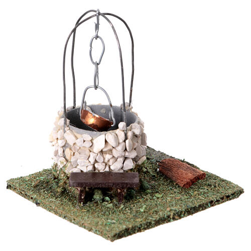 Miniature well for 6 cm Neapolitan Nativity Scene, 10x5x5 cm 3