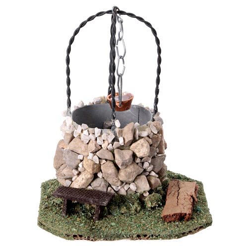 Pozzo presepe napoletano per statue 10 cm legno 10x10x10 cm 1