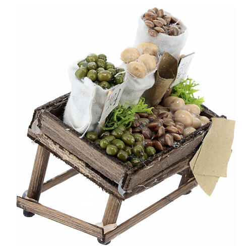 Vegetable market stall for 12 cm Neapolitan Nativity Scene 5x10x5 cm 3