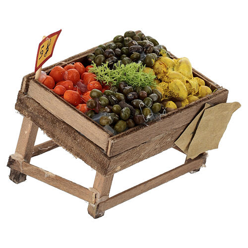 Vegetable market stall for 12 cm Neapolitan Nativity Scene 5x10x5 cm 3