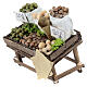 Stand vendeur légumes pour marché 5x10x5 cm crèche napolitaine 12 cm s2