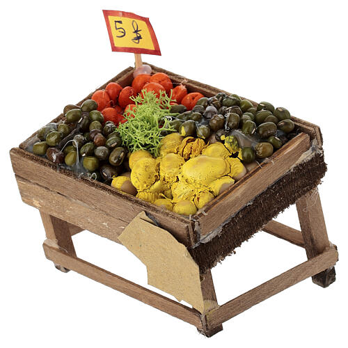 Barraca de verduras 5x10x5 cm presépio napolitano 12 cm 2