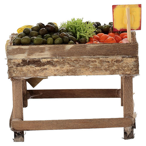 Barraca de verduras 5x10x5 cm presépio napolitano 12 cm 4