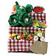 Verkaufsstand mit verschiedenen Gemüse, Krippenzubehör, neapolitanischer Stil, für 12 cm Krippe, 10x5x5 cm s1