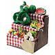 Vegetable stall for 12 cm Neapolitan Nativity Scene, 10x5x5 cm, terracotta s2