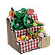 Stand marchand de légumes pour marché 10x5x5 cm crèche napolitaine 12 cm s3