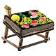Verkaufstheke mit Früchten, Krippenzubehör, neapolitanischer Stil, für 8 cm Krippe, 5x10x5 cm s3