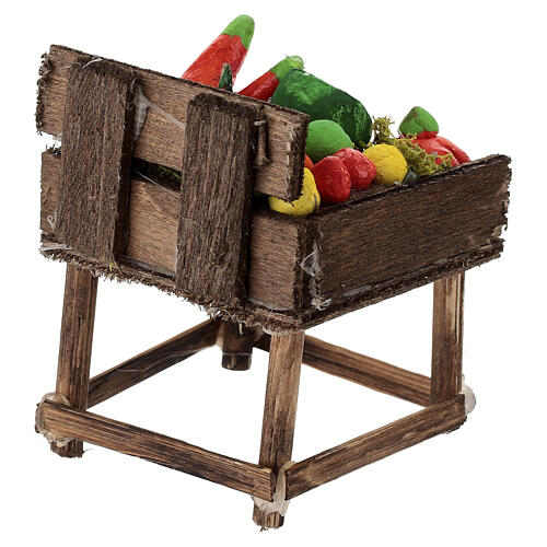 Barraca de fruta 5x10x5 cm presépio napolitano 8 cm 4
