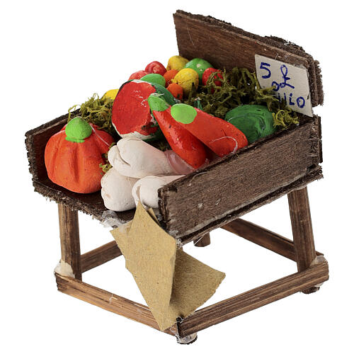 Neapolitan nativity scene fruit stand 8 cm terracotta 5x10x5 cm 2