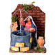 Water carrier by the well, animated scene for 8 cm Neapolitan Nativity Scene s1