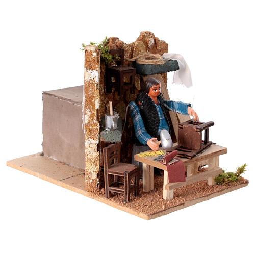 Chair repairman, animated scene for 8 cm Neapolitan Nativity Scene 3