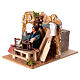 Man adjusting chair Neapolitan nativity scene 8 cm s2