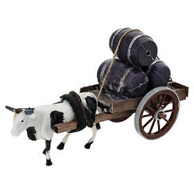 Carrito barriles belén 8 cm Nápoles 5x15x5 cm