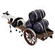 Carrito barriles belén 8 cm Nápoles 5x15x5 cm s5