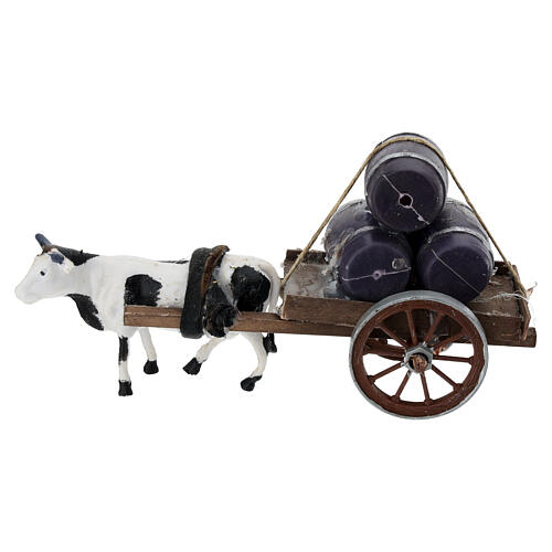 Nativity scene barrel cart 8 cm Naples 5x15x5 cm 6