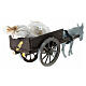 Wooden cart with flour sacks for 8 cm Neapolitan Nativity Scene 5x15x5 cm s4