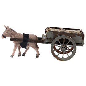 Hay wagon for 8 cm Neapolitan Nativity Scene, 5x15x5 cm