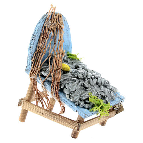 Banco pesce miniatura presepe 6 cm Napoli 5x4x5 cm 3