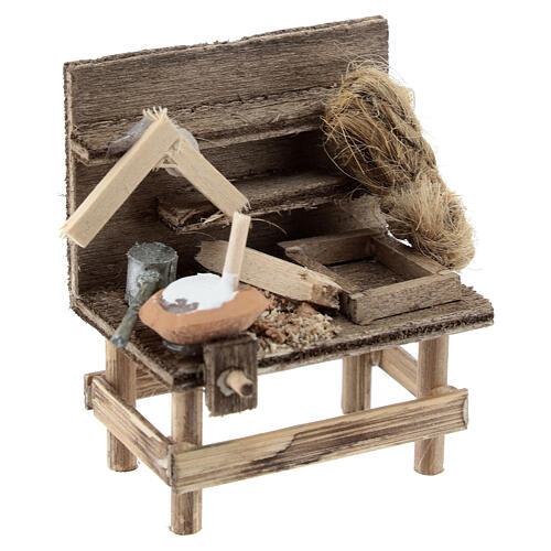 Banco del falegname miniatura presepe 6 cm Napoli 5x5x3 cm 3
