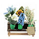 Verkaufsstand mit Blumen, Krippenzubehör, neapolitanischer Stil, für 8-10 cm Krippe, 5x5x3 cm s1