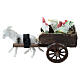 Wóz z kurami w miniaturze, szopka z Neapolu 8 cm, 5x5x10 cm s1