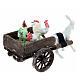 Wóz z kurami w miniaturze, szopka z Neapolu 8 cm, 5x5x10 cm s4