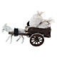 Donkey cart with flour sacks for 8 cm Neapolitan Nativity Scene, 10x5x10 cm s1