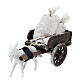 Donkey cart with flour sacks for 8 cm Neapolitan Nativity Scene, 10x5x10 cm s2