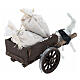 Donkey cart with flour sacks for 8 cm Neapolitan Nativity Scene, 10x5x10 cm s4