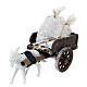 Carro presepe 8 cm sacchi farina Napoli 10x5x10 cm s2
