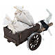 Carro presepe 8 cm sacchi farina Napoli 10x5x10 cm s4