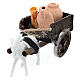Donkey cart with jars for 8 cm Neapolitan Nativity Scene, 10x5x10 cm s2