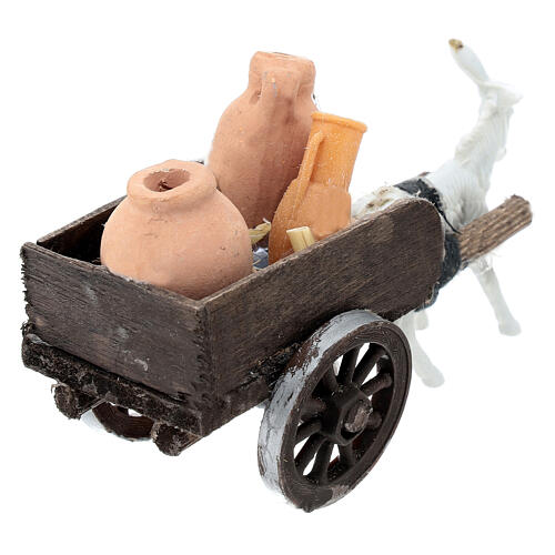 Carro ânforas vasos para presépio napolitano 8 cm, 5x5x10 cm 4