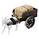 Carro balle fieno presepe napoletano 8 cm 5x5x10 cm s2